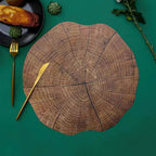 Placemat PVC Tree Ring Design Heat Resistant Easy Clean Surface