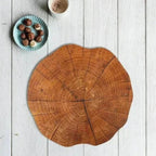 Placemat PVC Tree Ring Design Heat Resistant Easy Clean Surface