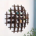NaturalAsh: Wall Shelf Wood – classic, decorative & hanging with Ash Wood Finish for Bedroom & Hallway