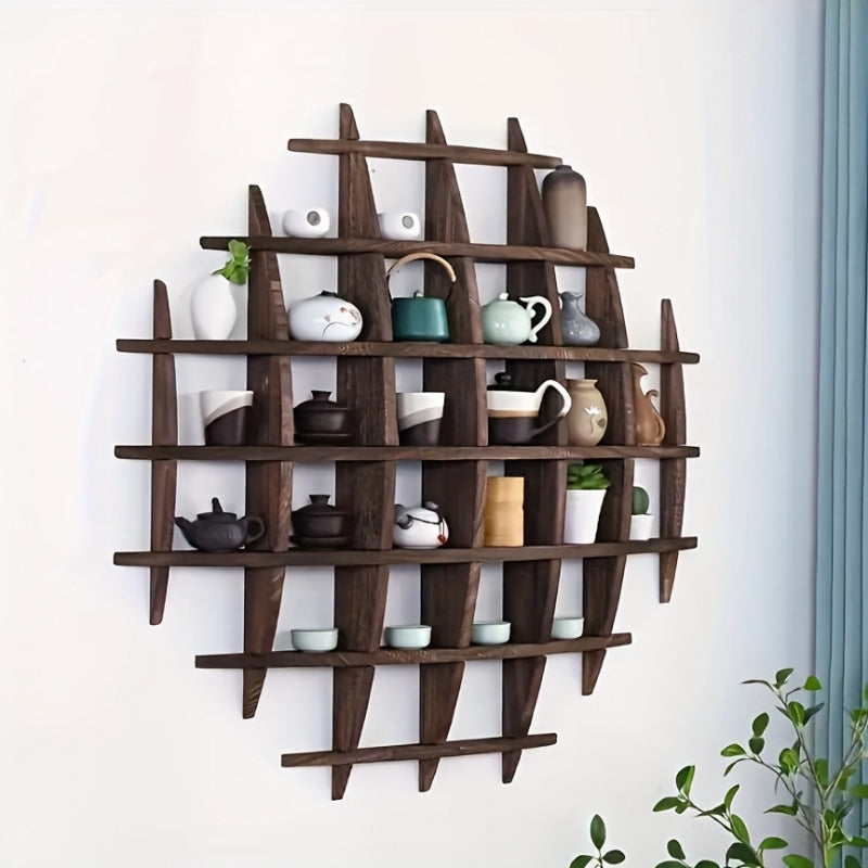 NaturalAsh: Wall Shelf Wood – classic, decorative & hanging with Ash Wood Finish for Bedroom & Hallway