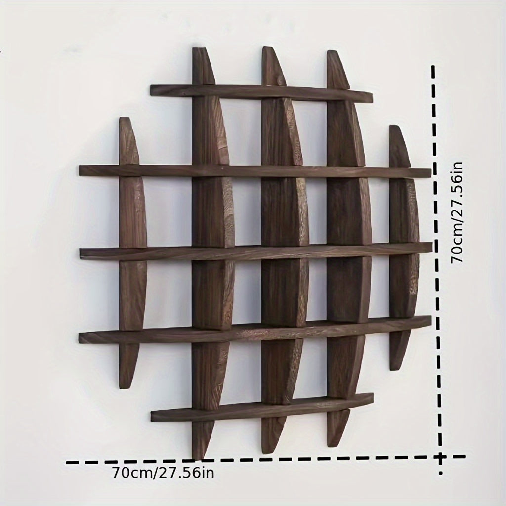 NaturalAsh: Wall Shelf Wood – classic, decorative & hanging with Ash Wood Finish for Bedroom & Hallway