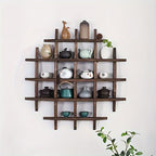 NaturalAsh: Wall Shelf Wood – classic, decorative & hanging with Ash Wood Finish for Bedroom & Hallway