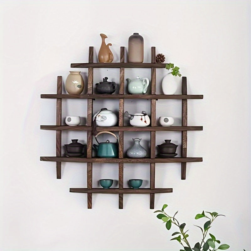 NaturalAsh: Wall Shelf Wood – classic, decorative & hanging with Ash Wood Finish for Bedroom & Hallway
