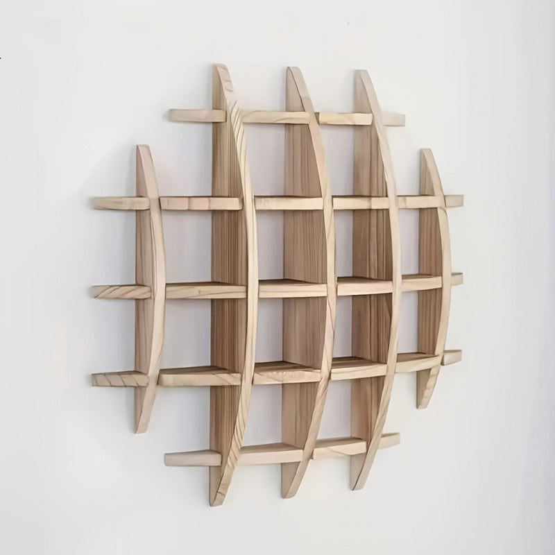 NaturalAsh: Wall Shelf Wood – classic, decorative & hanging with Ash Wood Finish for Bedroom & Hallway