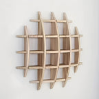 NaturalAsh: Wall Shelf Wood – classic, decorative & hanging with Ash Wood Finish for Bedroom & Hallway