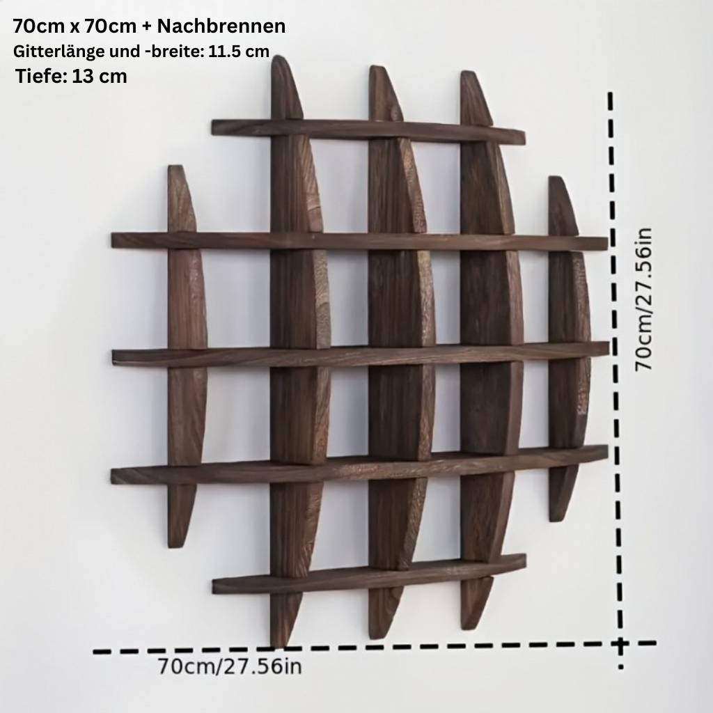 NaturalAsh: Wall Shelf Wood – classic, decorative & hanging with Ash Wood Finish for Bedroom & Hallway