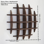 NaturalAsh: Wall Shelf Wood – classic, decorative & hanging with Ash Wood Finish for Bedroom & Hallway