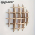NaturalAsh: Wall Shelf Wood – classic, decorative & hanging with Ash Wood Finish for Bedroom & Hallway