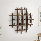 NaturalAsh: Wall Shelf Wood – classic, decorative & hanging with Ash Wood Finish for Bedroom & Hallway