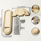 NaturalReflex: Wooden Wall Shelves – Space-saving, Stylish & Floating in Nordic Design with Mirror for Living Room & Home Office
