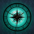Nautical Compass Wall Clock Plastic Silent Operation