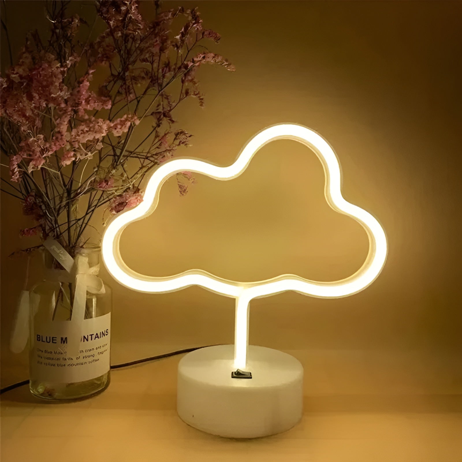 Neon Signal Lamp Multicolor Decorative Indoor Lighting with Stable Base