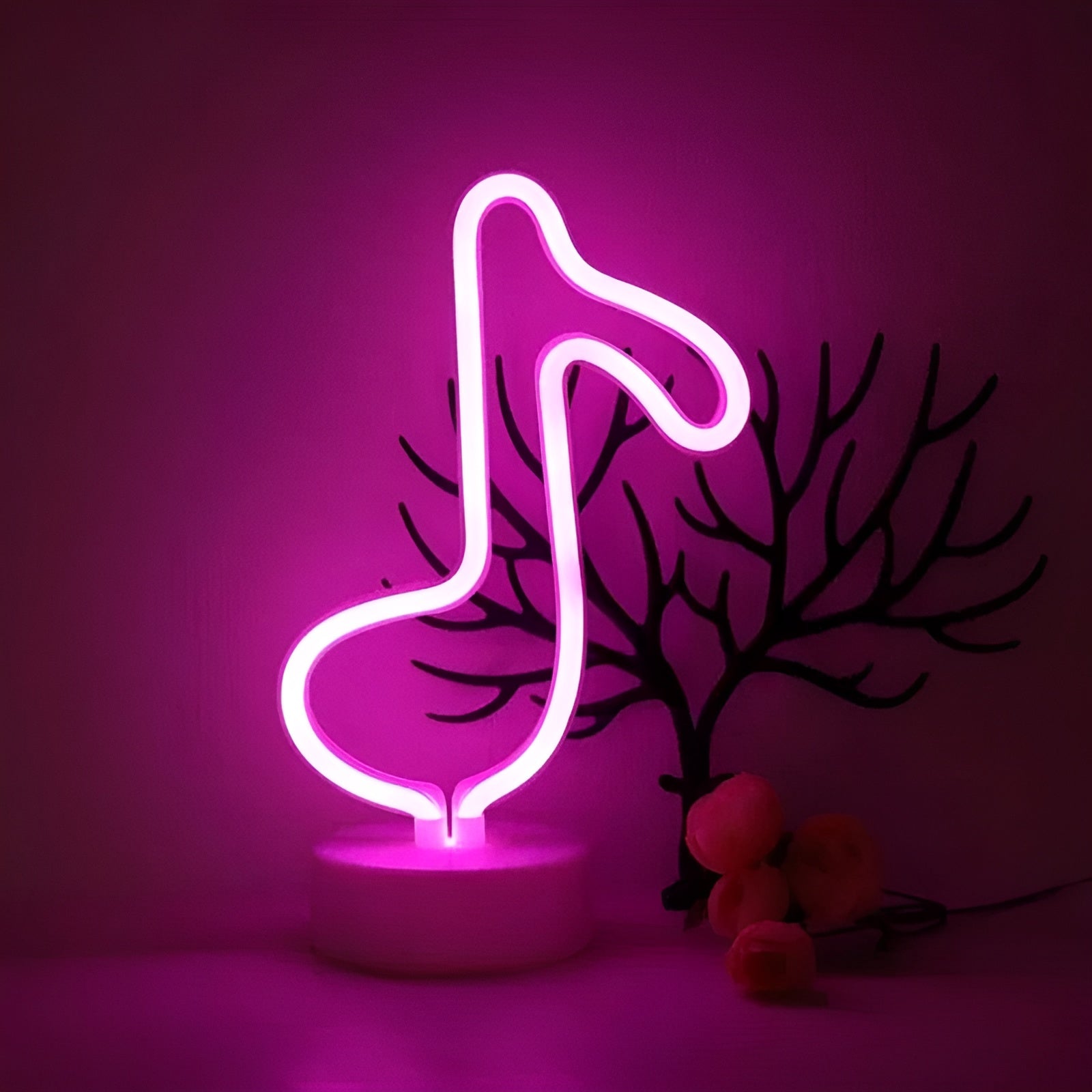 Neon Signal Lamp Multicolor Decorative Indoor Lighting with Stable Base