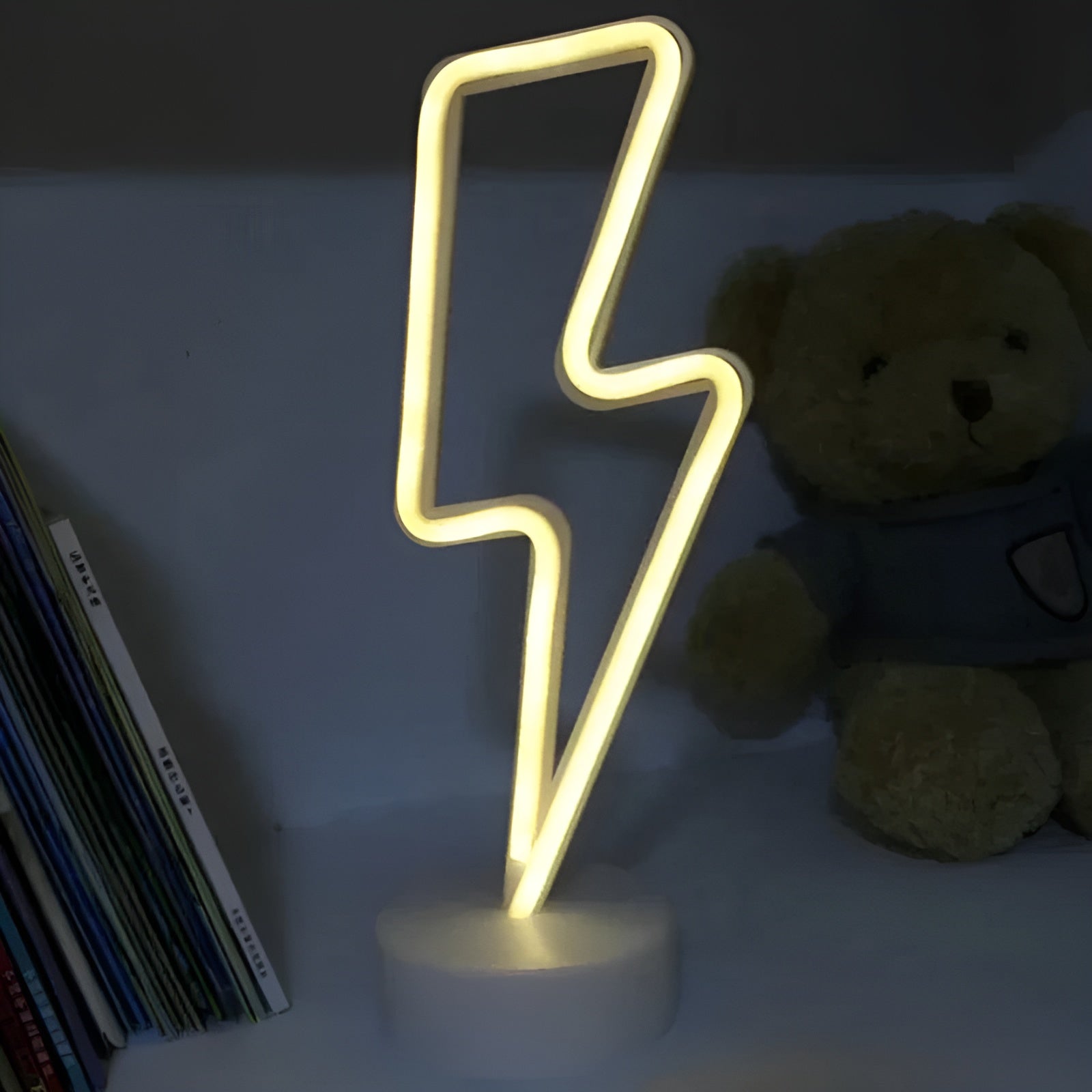 Neon Signal Lamp Multicolor Decorative Indoor Lighting with Stable Base