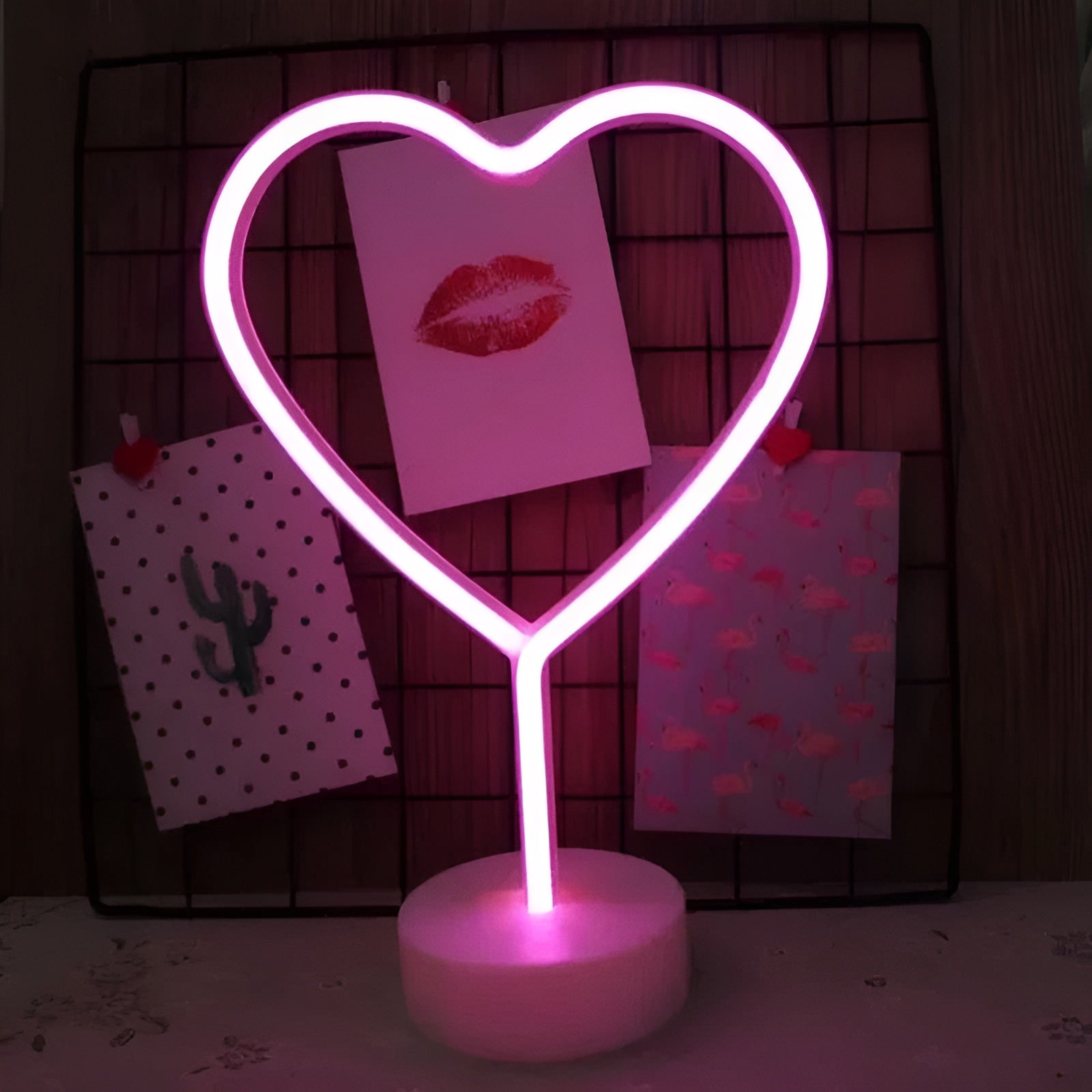 Neon Signal Lamp Multicolor Decorative Indoor Lighting with Stable Base