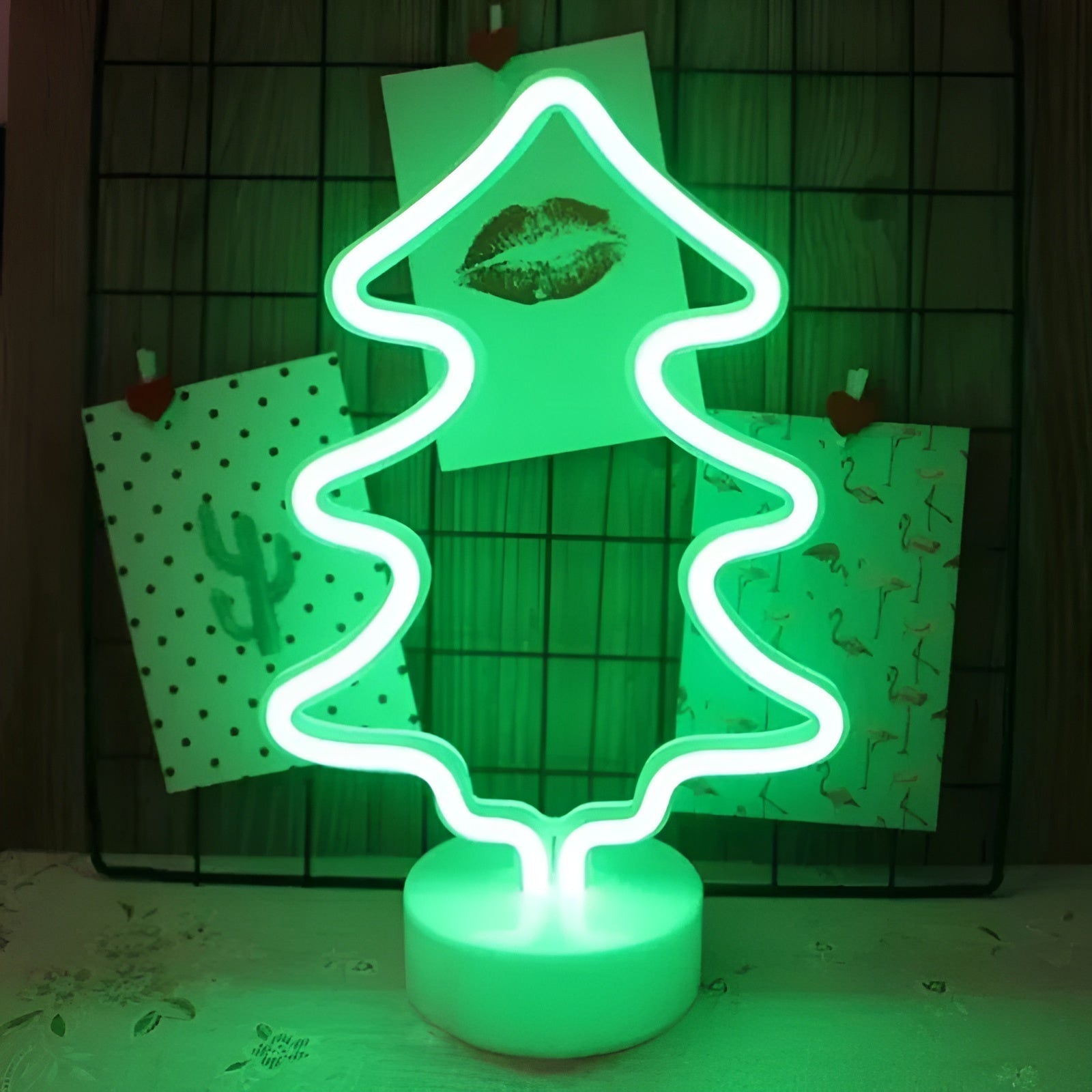 Neon Signal Lamp Multicolor Decorative Indoor Lighting with Stable Base