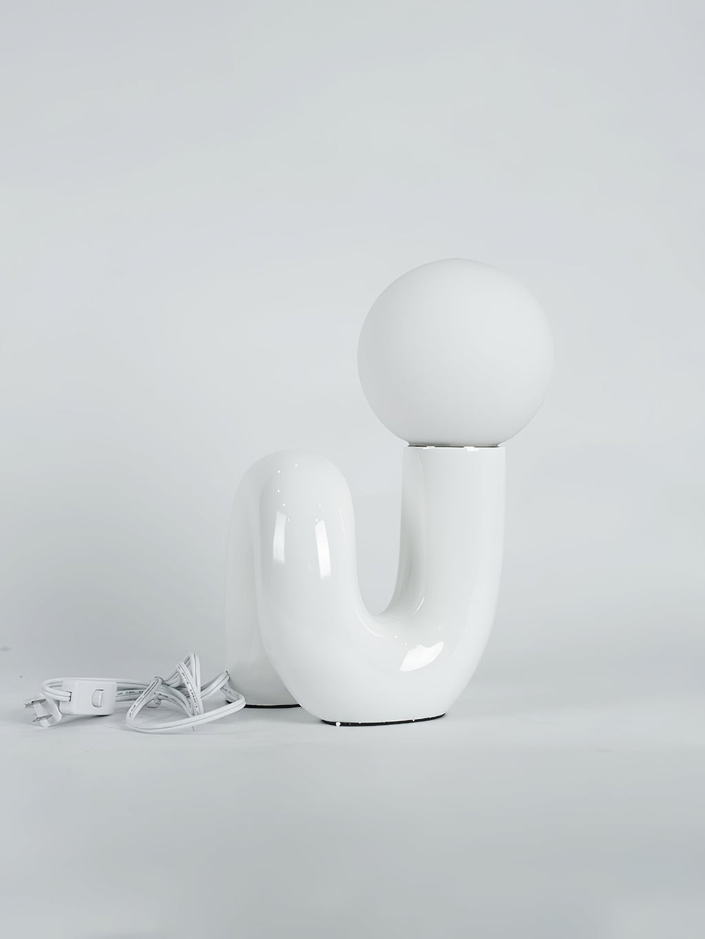 N Shape Rounded Glass Table Lamp