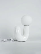 N Shape Rounded Glass Table Lamp