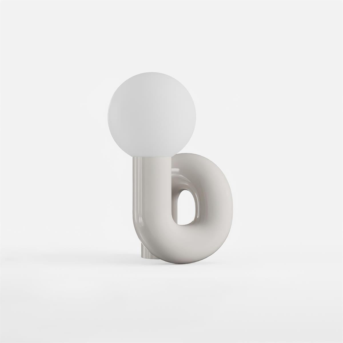 N Shape Rounded Glass Table Lamp
