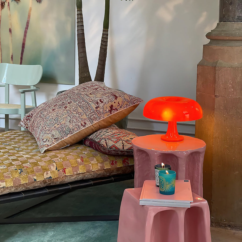 Retro Mushroom Dome Table Lamp in Bold Colors