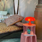 Retro Mushroom Dome Table Lamp in Bold Colors