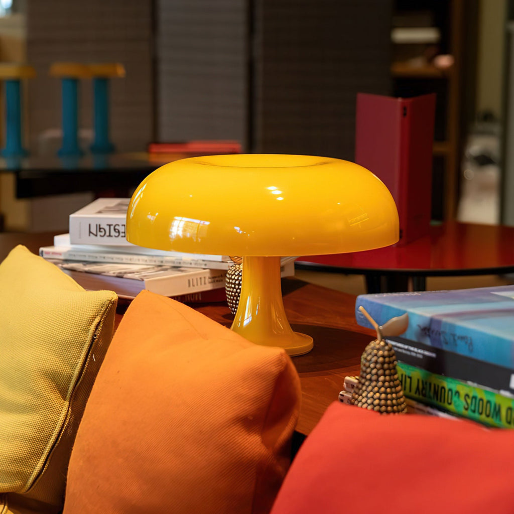 Retro Mushroom Dome Table Lamp in Bold Colors