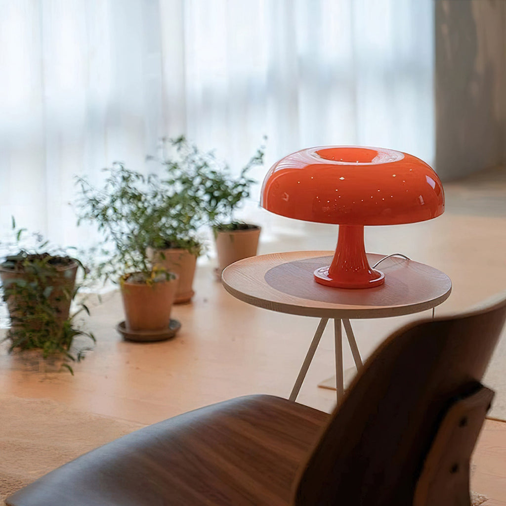 Retro Mushroom Dome Table Lamp in Bold Colors