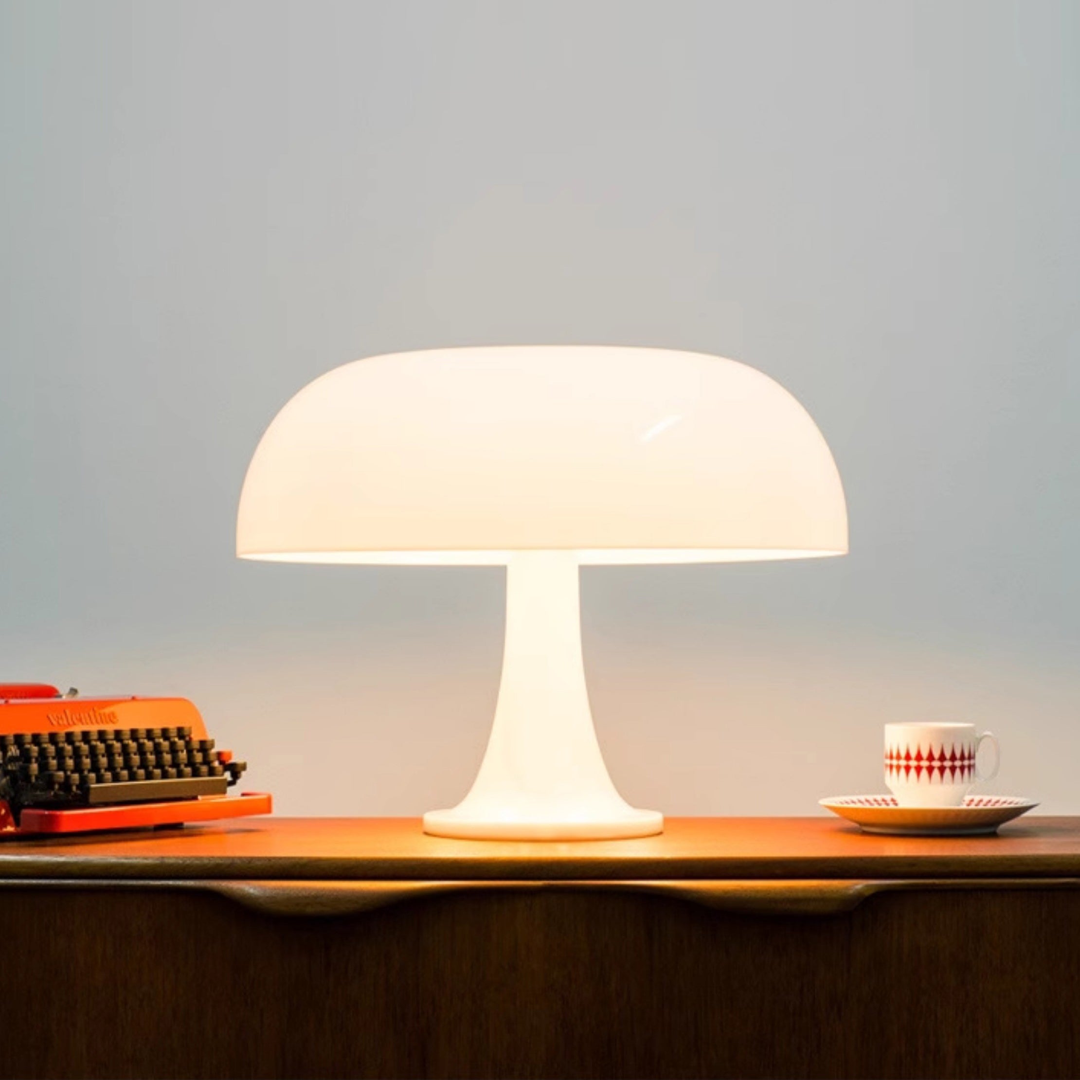 Retro Mushroom Dome Table Lamp in Bold Colors