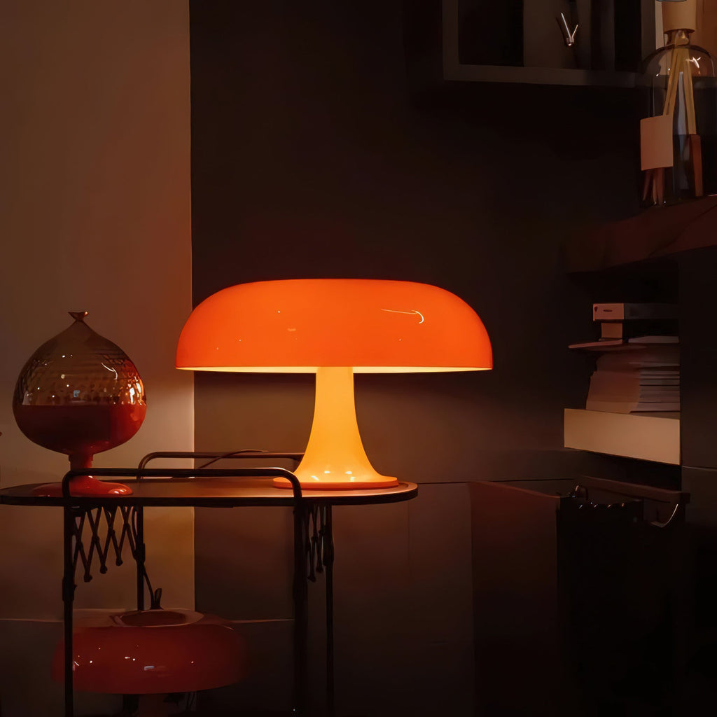 Retro Mushroom Dome Table Lamp in Bold Colors