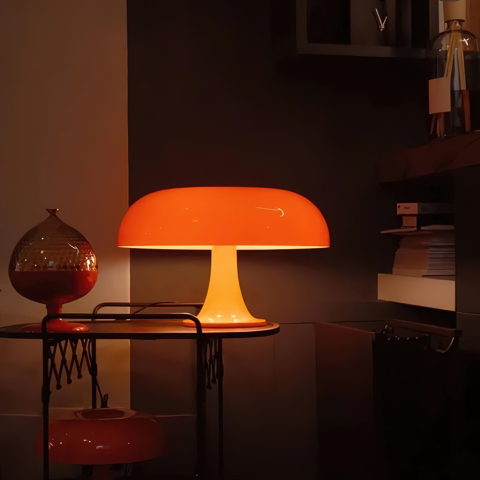 Retro Mushroom Dome Table Lamp in Bold Colors
