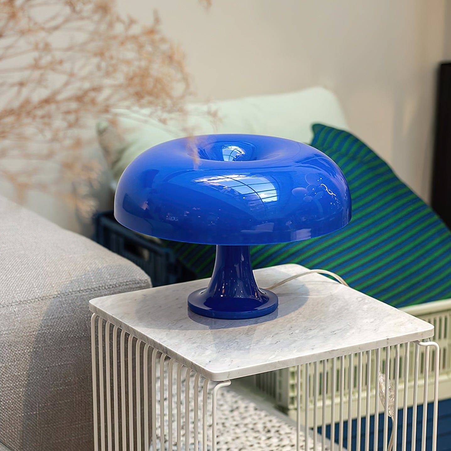 Retro Mushroom Dome Table Lamp in Bold Colors