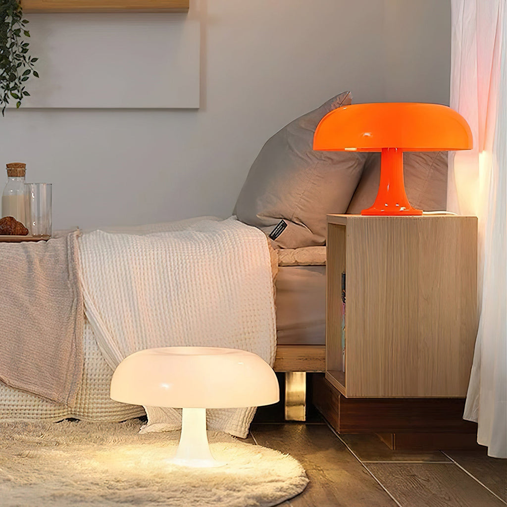 Retro Mushroom Dome Table Lamp in Bold Colors