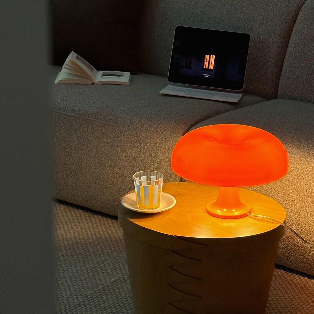 Retro Mushroom Dome Table Lamp in Bold Colors
