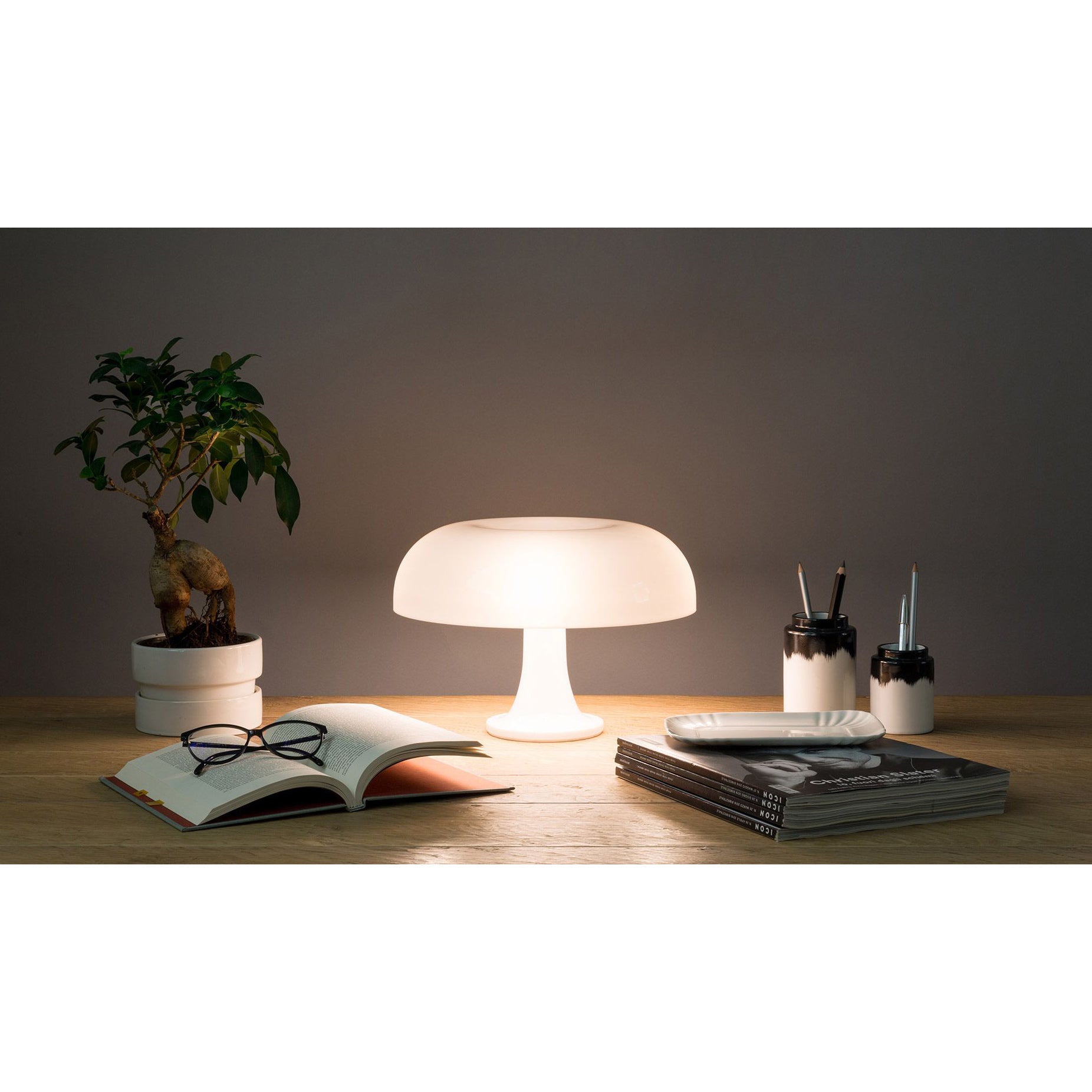 Retro Mushroom Dome Table Lamp in Bold Colors