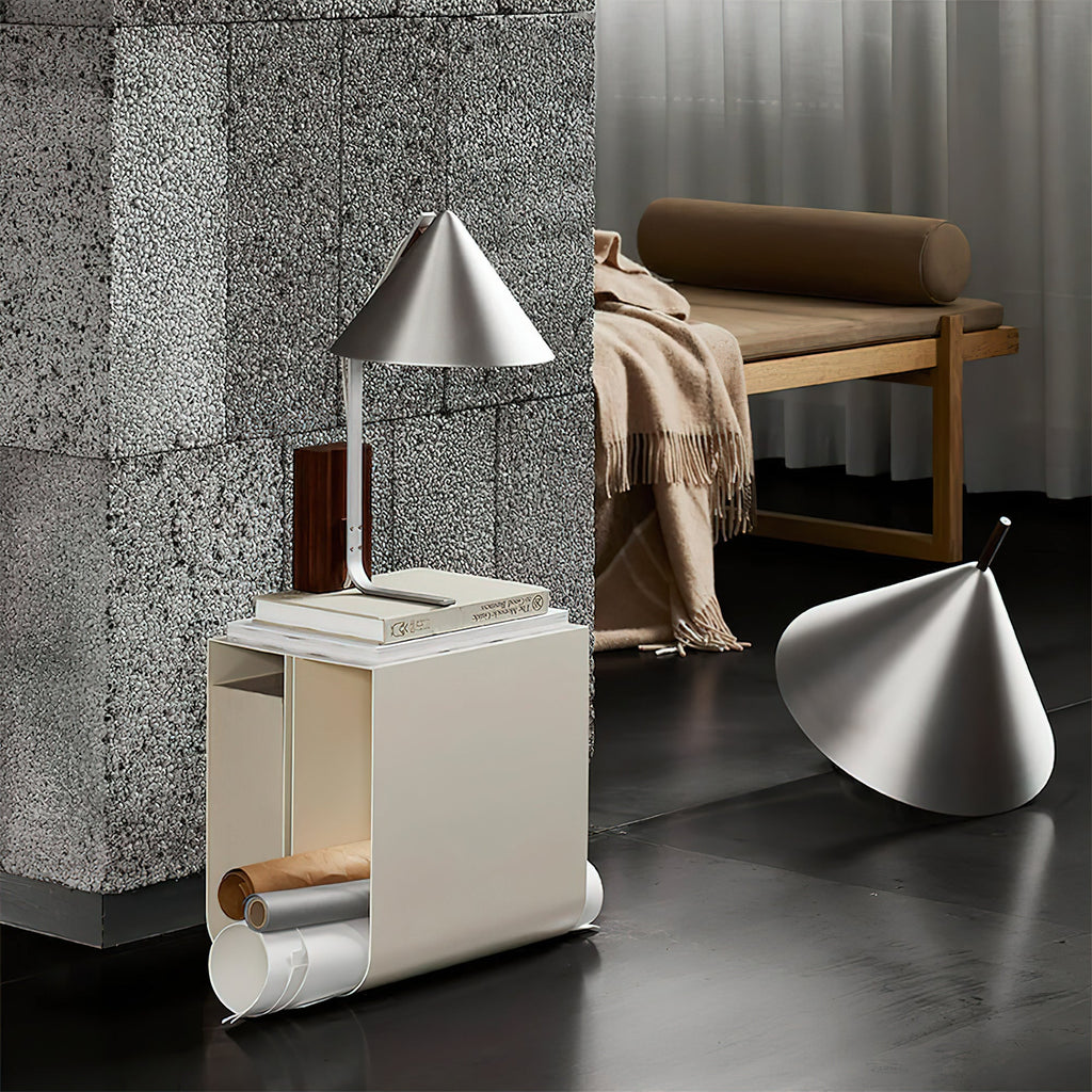 Neuf Cone Wood & Metal Table Lamp