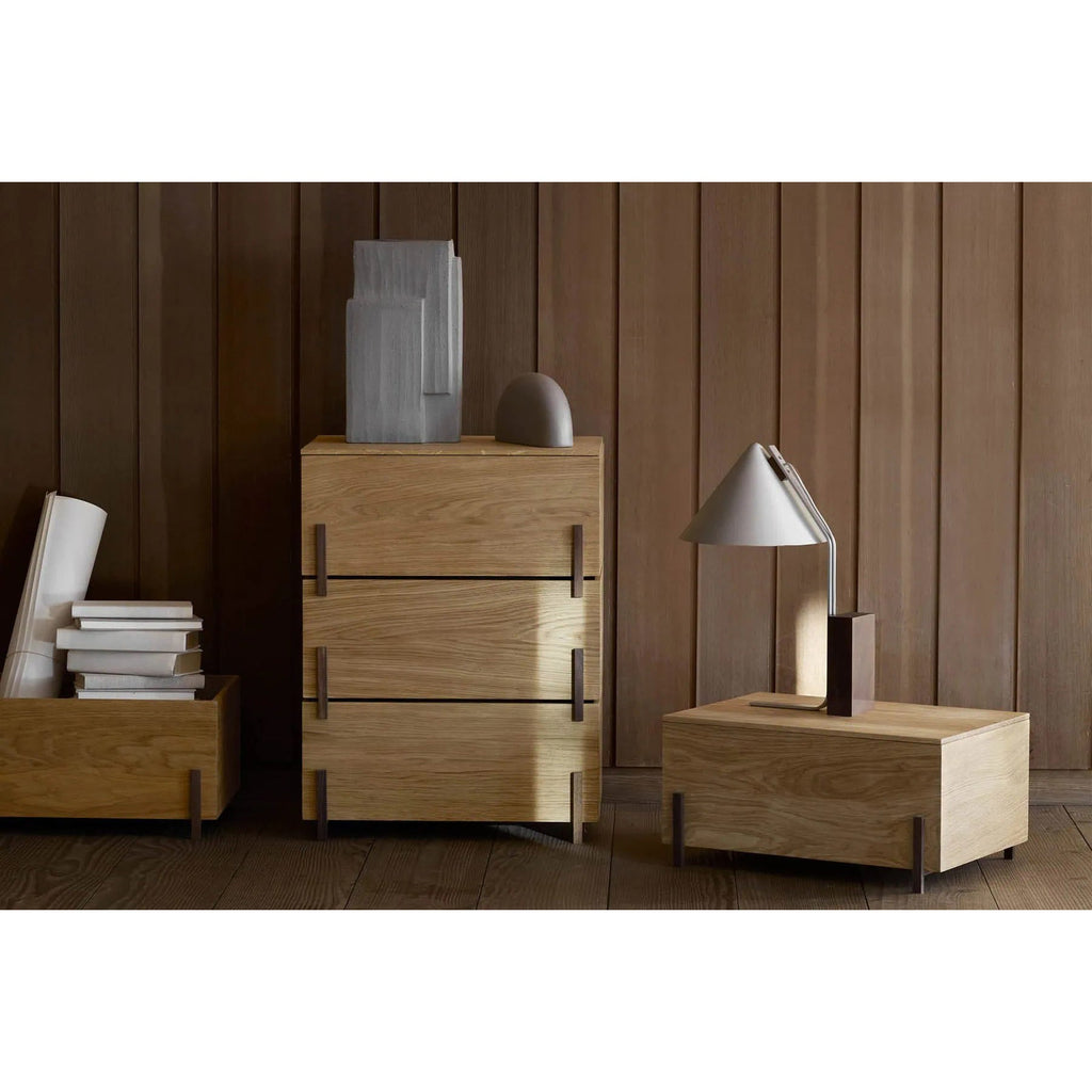 Neuf Cone Wood & Metal Table Lamp