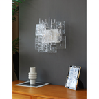 Nexus Layered Ice Cast Glass Sconce