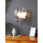 Nexus Layered Ice Cast Glass Sconce