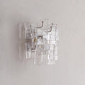 Nexus Layered Ice Cast Glass Sconce