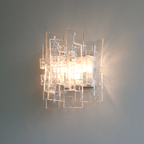 Nexus Layered Ice Cast Glass Sconce