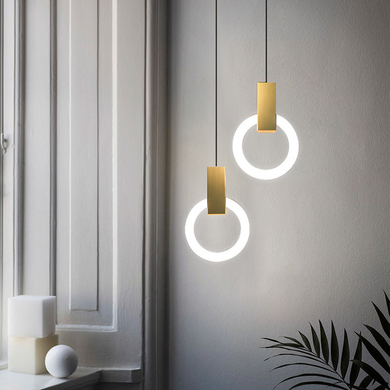 NordCirca: Minimalist LED Pendant Lamp with Acrylic Ring – for Modern Living & Entrance Areas