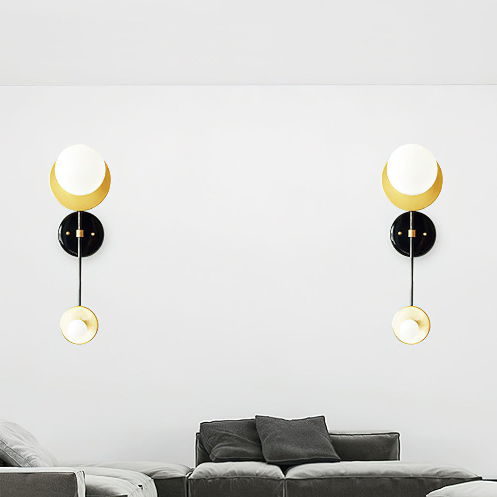 Nicole Balanced Glass Globe Wall Sconce