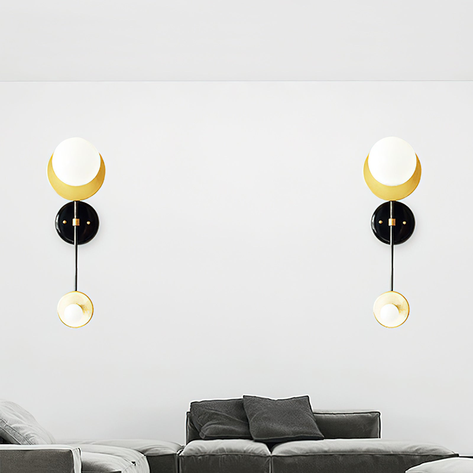 Nicole Balanced Glass Globe Wall Sconce