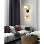 Nicole Balanced Glass Globe Wall Sconce
