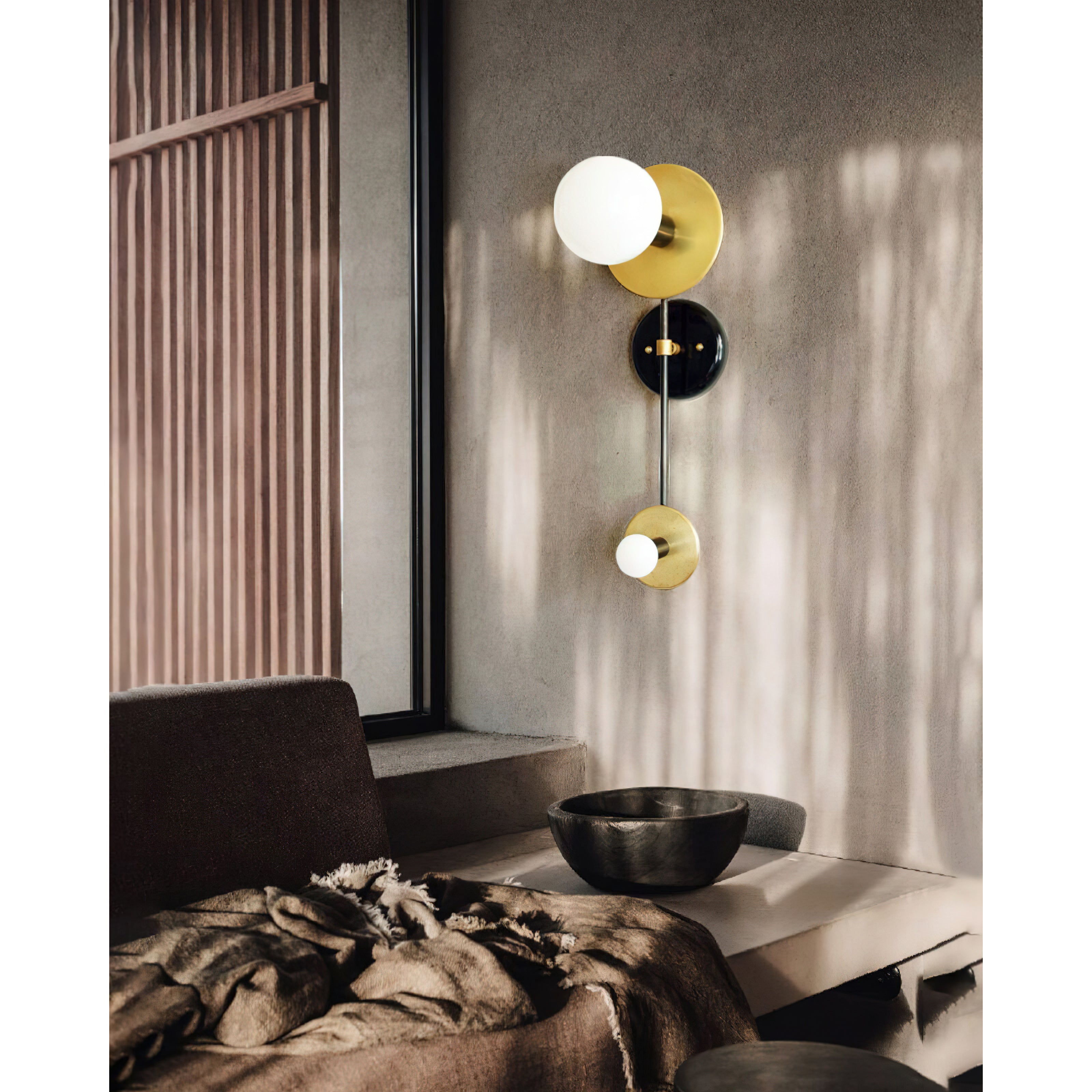 Nicole Balanced Glass Globe Wall Sconce
