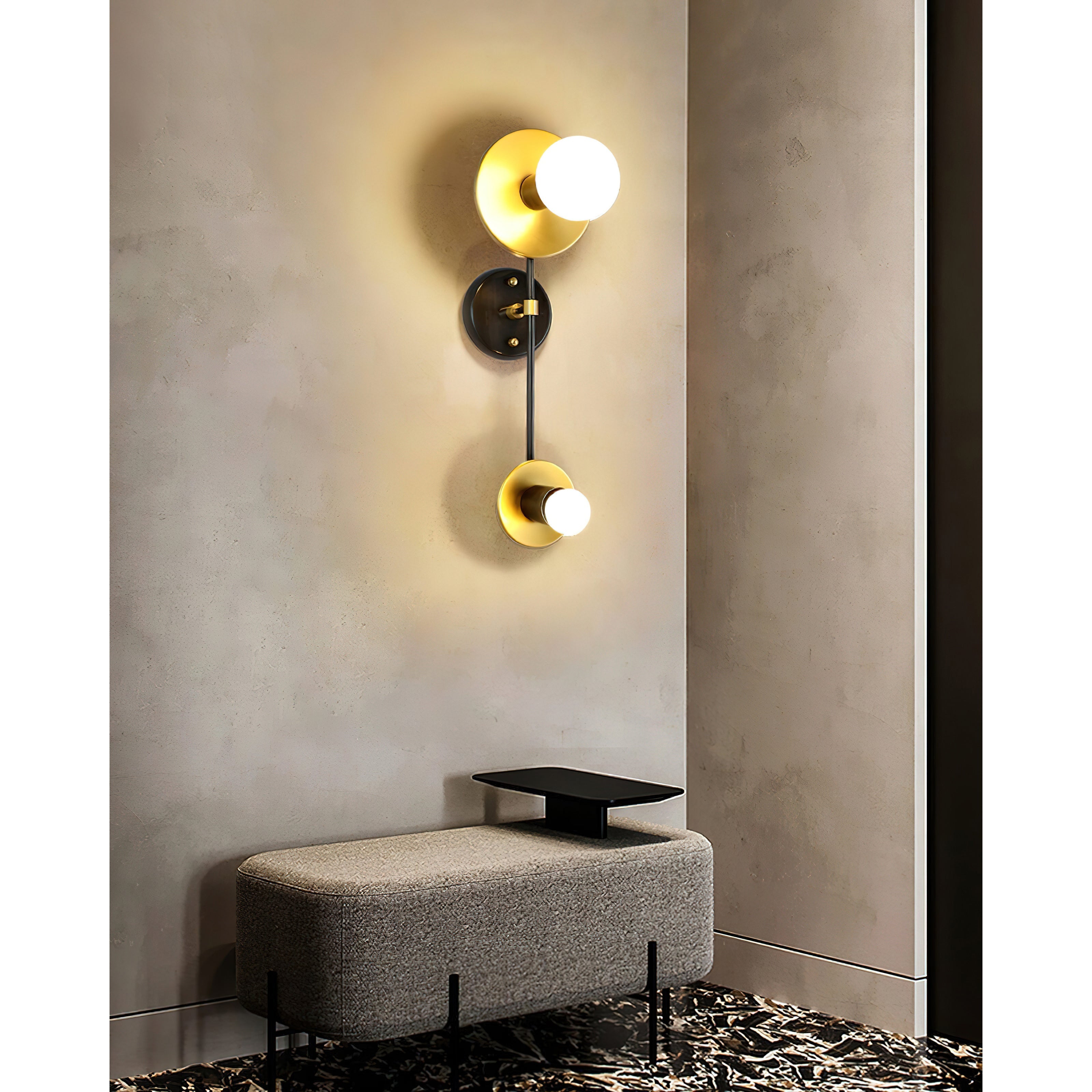 Nicole Balanced Glass Globe Wall Sconce