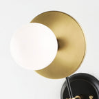 Nicole Balanced Glass Globe Wall Sconce