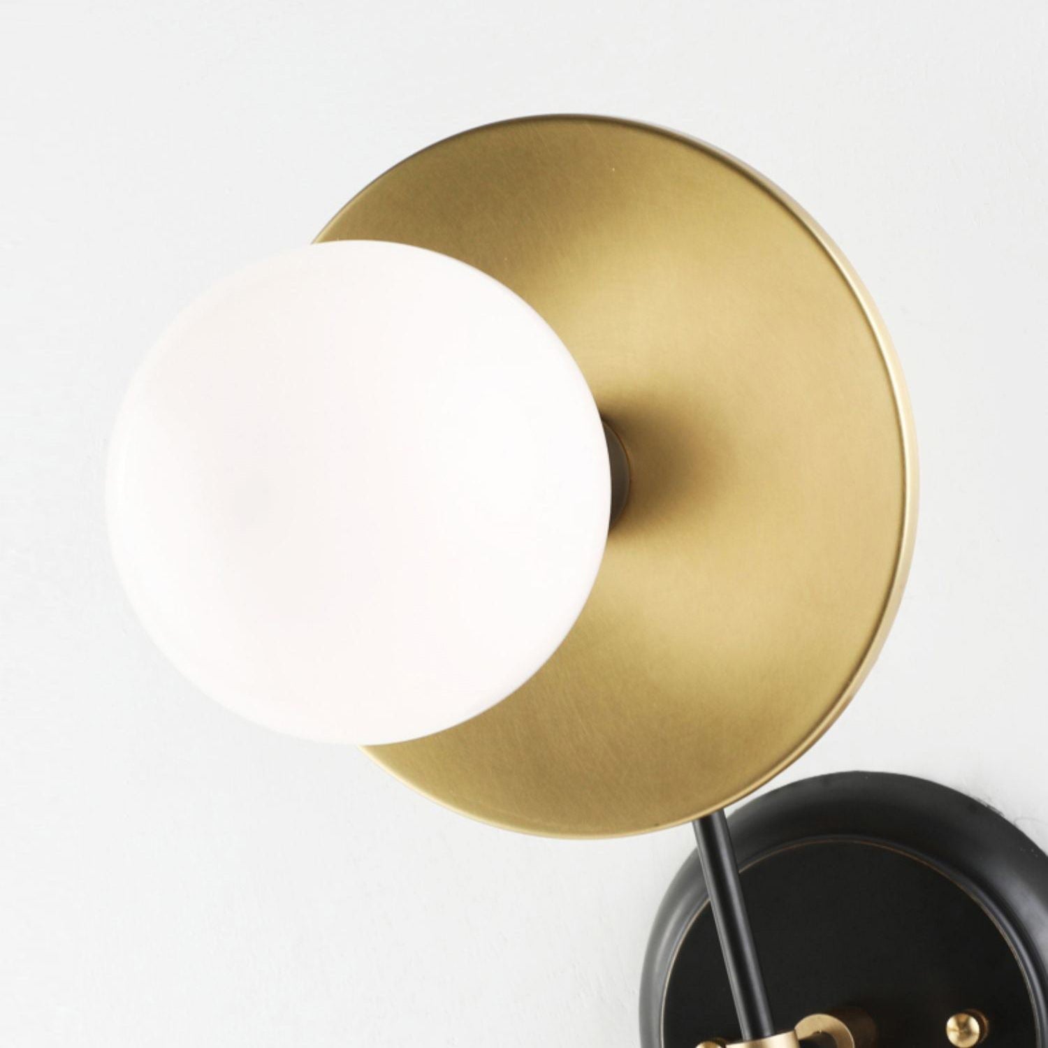 Nicole Balanced Glass Globe Wall Sconce