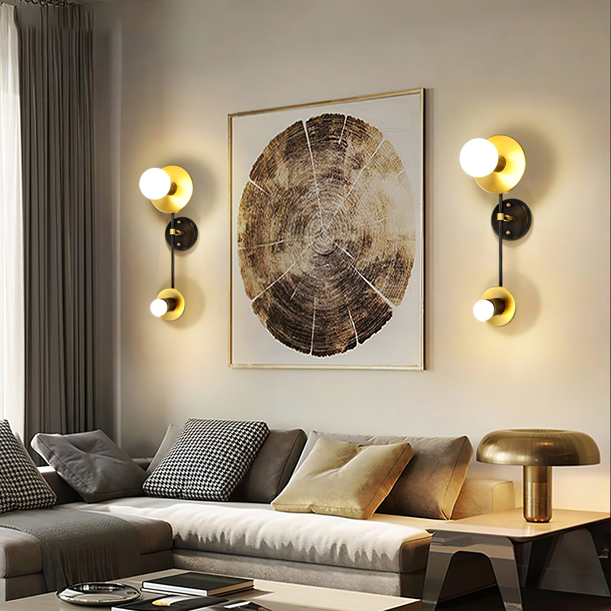 Nicole Balanced Glass Globe Wall Sconce