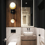 Nicole Balanced Glass Globe Wall Sconce